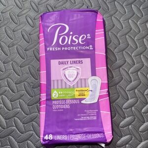 Poise 13333 Regular Incontinence Panty Liners, 48 Count - 1 Pack Very Light
